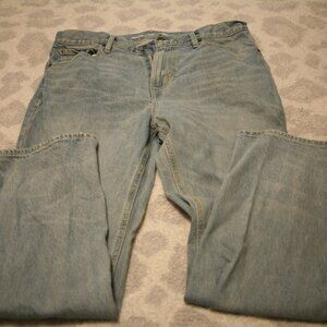 Old Navy Men's Straight Leg Jeans, Size 36x32, Light Blue Denim